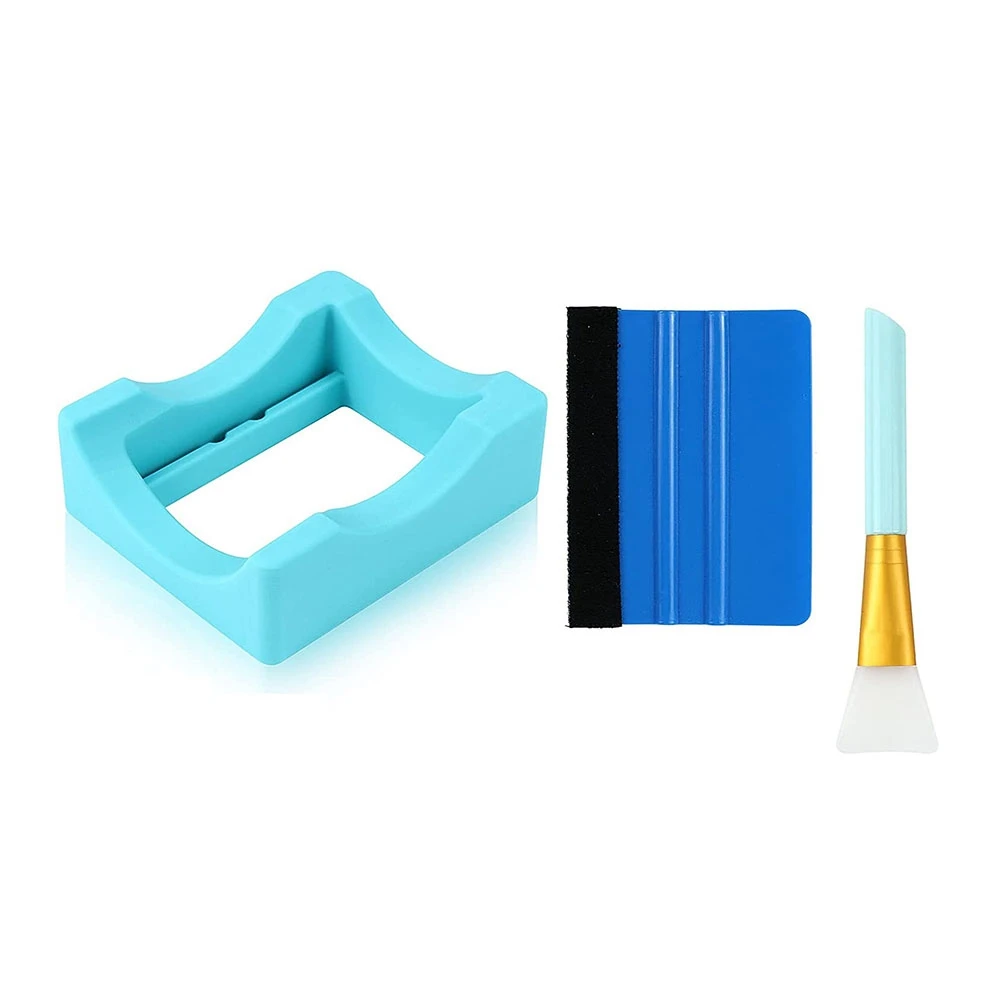 

Silicone Cup Cradle for Crafting, Tumbler Holder for Crafts with Built-in Slot and Felt Edge Squeegee Silicone Brush