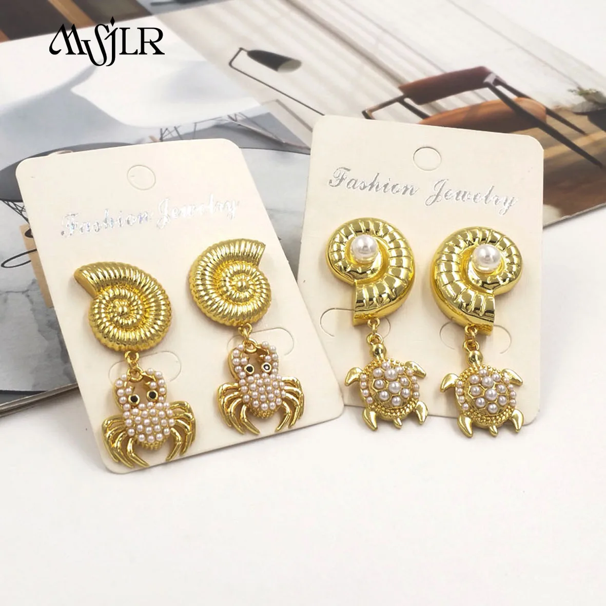 

WT-MVE144 2025 New Hot High Quality Brass Artificial Pearl Special Three Styles Earring For Girls Jewelry