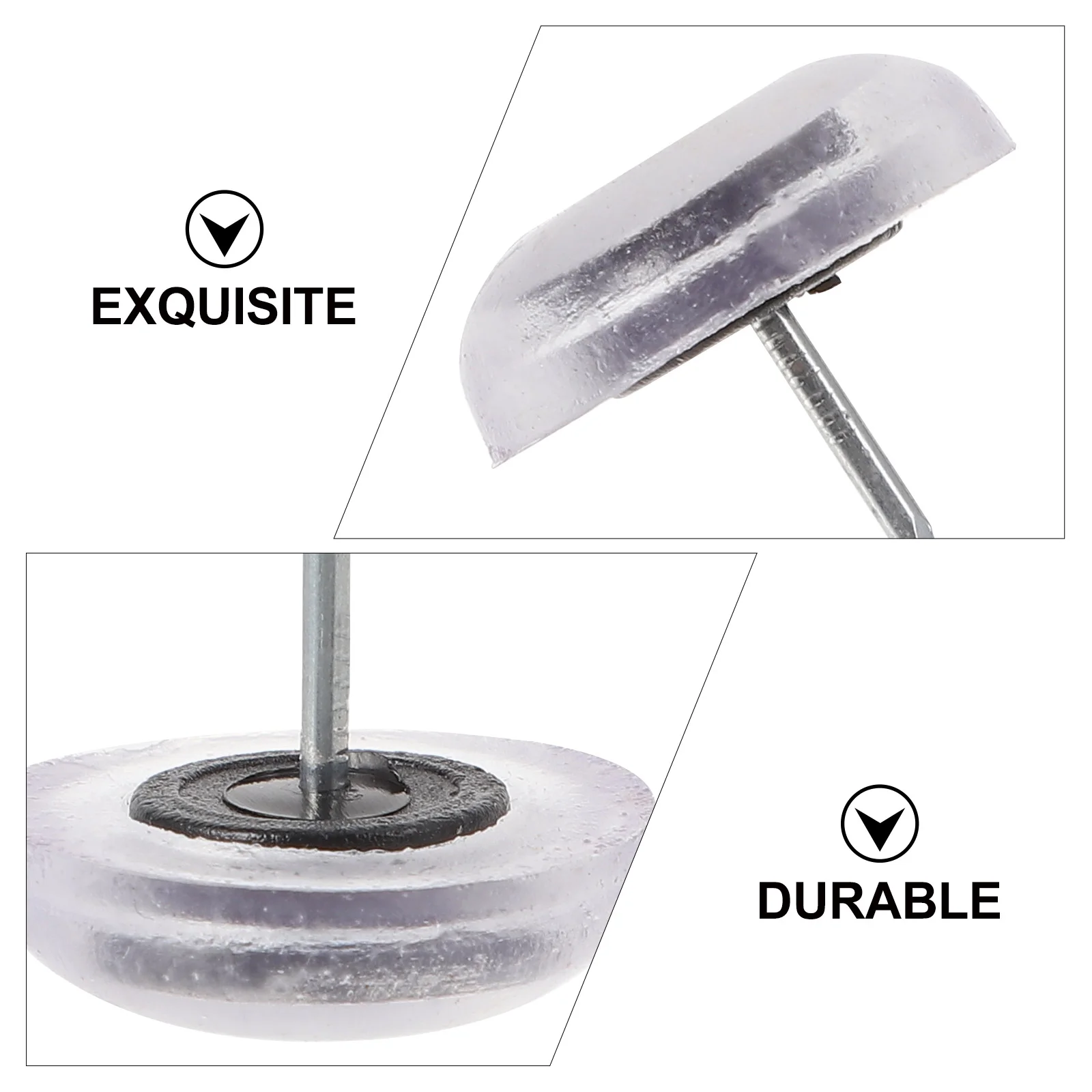 20Pcs Area Rugs Furniture Sliders Silicone Table Chair Tack Round Nail On Sliding Feet Table Leg Pad Floor Protector for