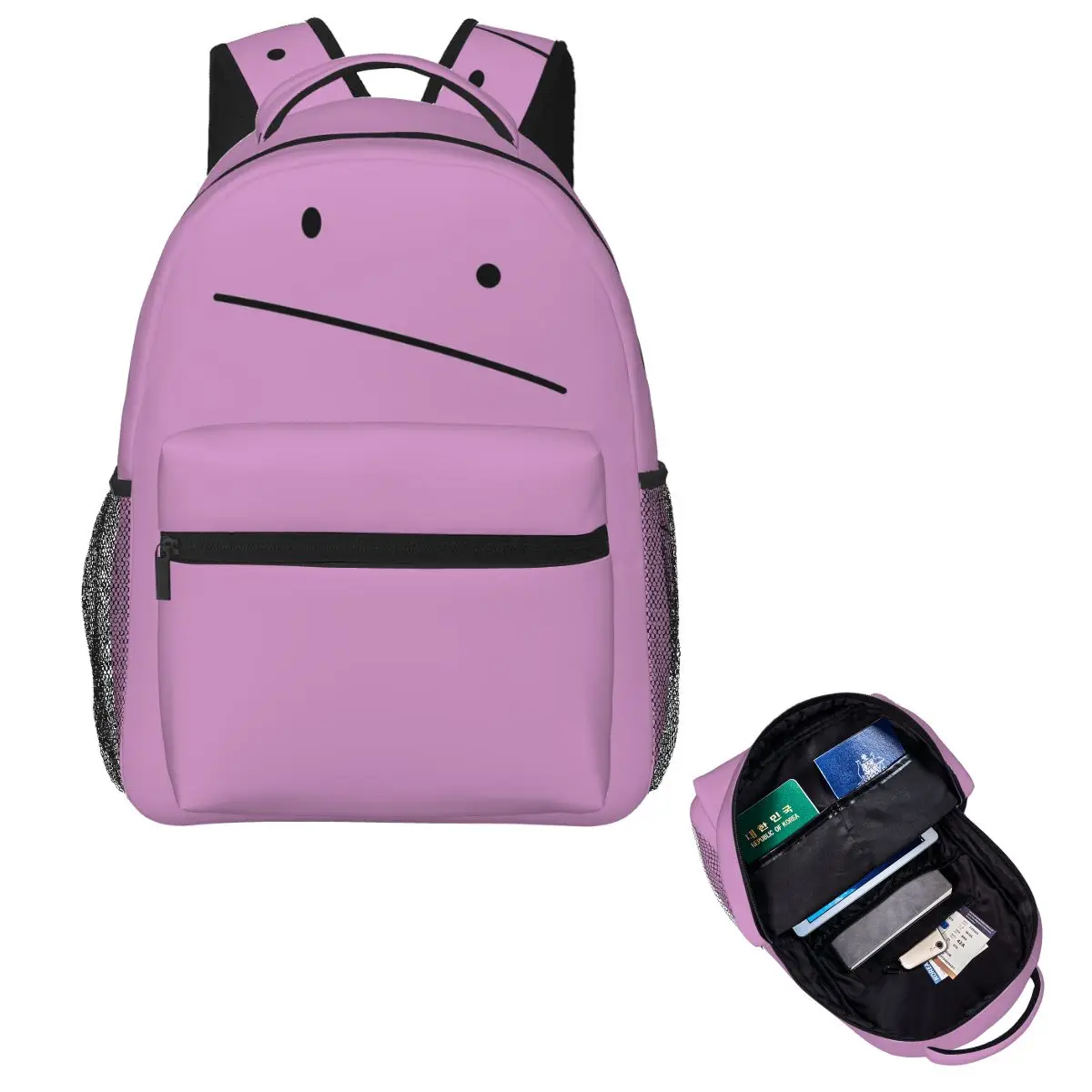 

Face Student Backpack School Bag Hiking Travel Daypack for Boys Girls Fashion Bookbag Shoulder Bags