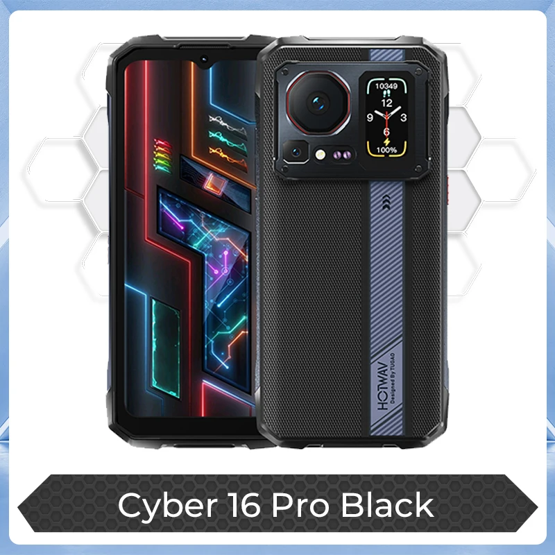 HOTWAV Cyber 16 Pro robuuste telefoon G100 108MP mobiele telefoon 6.6 ''FHD + 2K-scherm 8 GB 512 GB smartphone Android 15 mobiele telefoon