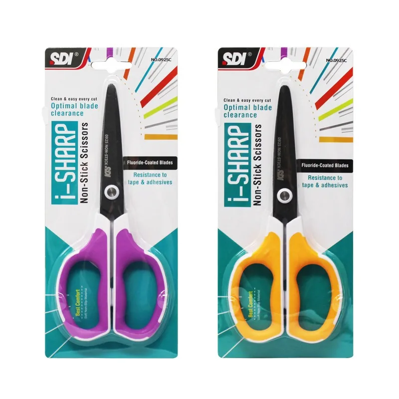 SDI Non Stick Stainless Steel Scissors Titanium Coated Metal Stationery Office Shears Art Paper Cutting Household Scissors