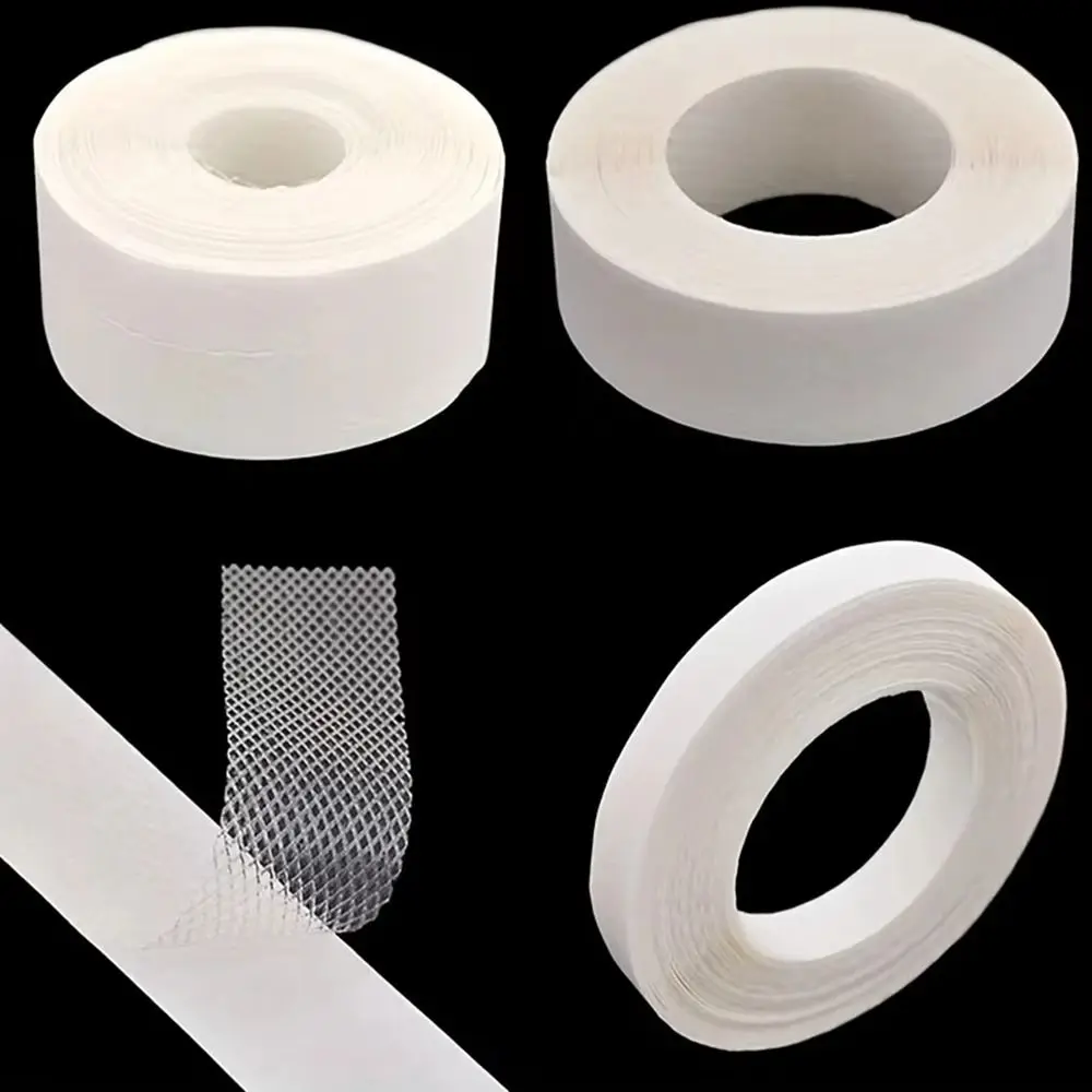 50M Hot Melt Adhesive Mesh Tape Fastener Double Sided DIY Clothes Ironing Hem Tapes Mesh Non-woven Interlining Adhesive Tape