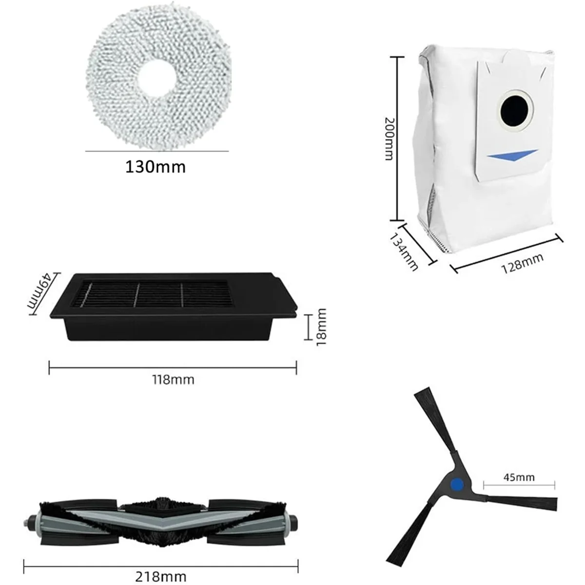For Deebot X2 / X2 Omni / X2 Pro / DEX86 Robot Vacuum Cleaner Main Side Brushes Hepa Filter Mop Cloth Dust Bags image 2