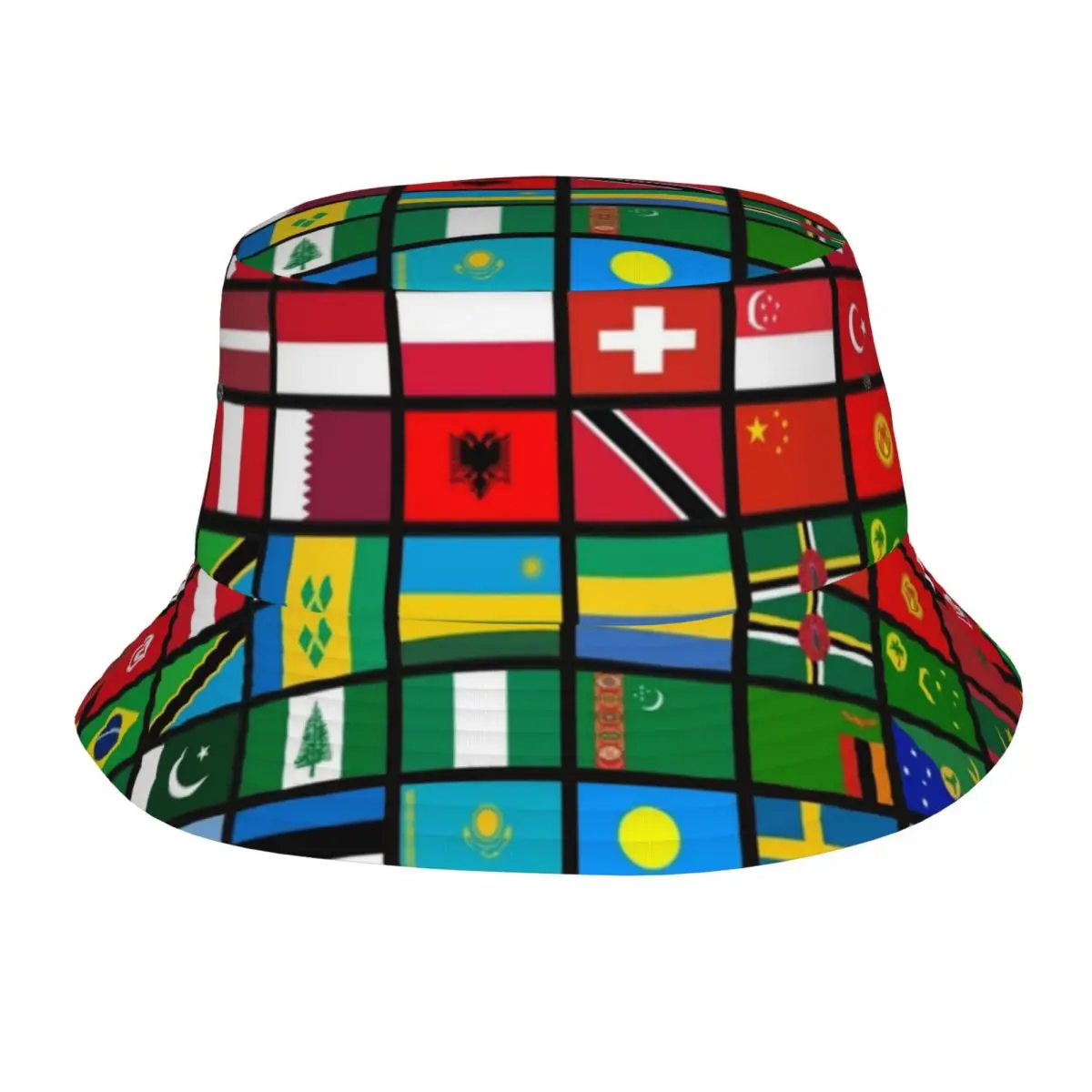 

More Then 90 Flags Of The Countries Of The World Bucket Hat Street Style Fisherman Caps For Unisex Vintage Vacation Sun Hats