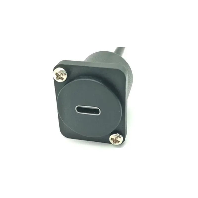 A42Z-10Gbps USB C Panel Mount Adapter USB3.1 Type C Female To Female Cable D-Typel/XLR Panel Mount USB C Extension Cable 20Cm - view 2