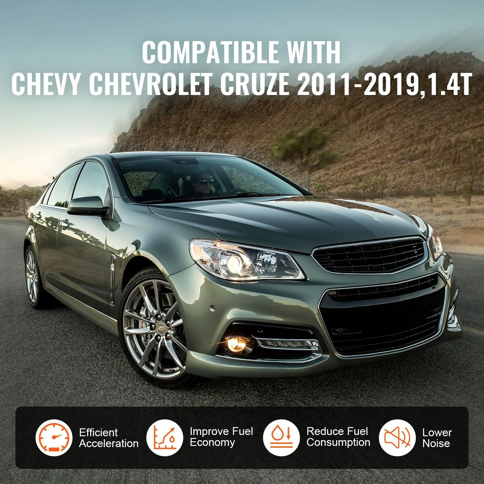 Complete Turbo Turbocharger Chevy Chevrolet Cruze 2011-2015 with Gasket Kit and Solenoid Valve, Sonic 2012-2020 & Trax