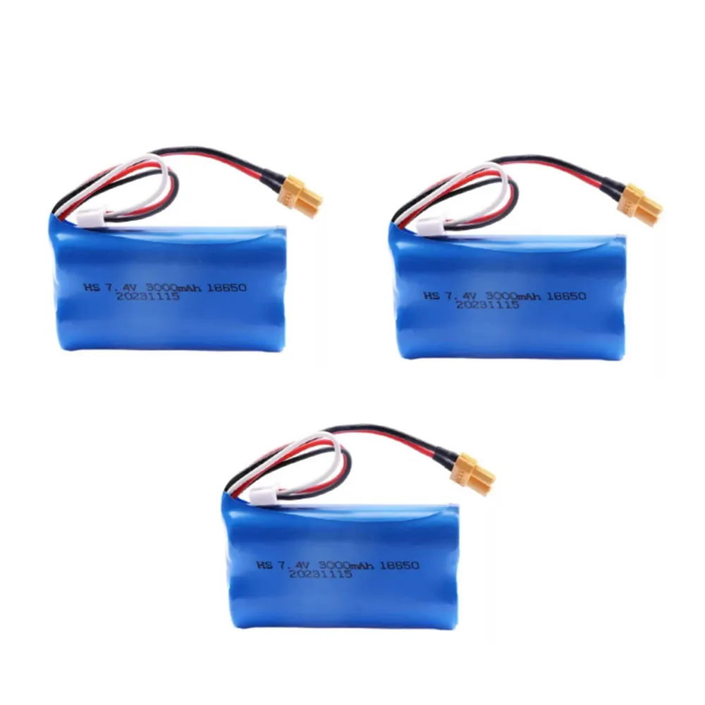 UDI023 Ersatzakku 7,4 V 3000 mAh, USB-Ladegerät, UDI923 RC Bootsakku XT30 Stecker UDI023 Zubehör