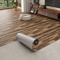 1/2 Roll of Pvc Thickened 3D Texture, Vintage Wood Grain Flooring, Self-Adhesive Coating, Easy to Remove and Replace, Peel and Stick, Waterproof, Wear-Resistant, Easy to Clean, Suitable for Indoor Use, DIY Floor Covering, Artist Home Renovation Flooring 5