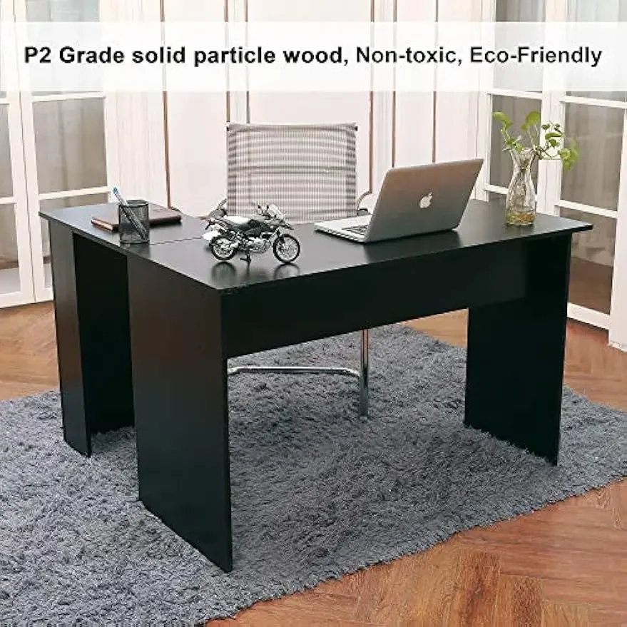 Small Corner Computer Modern L Shaped  Simplest Gaming Writing  Workstation for Home Office Small