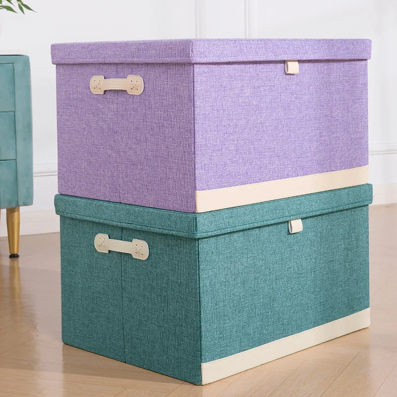 Foldable Drawer Type Storage Box with Lid