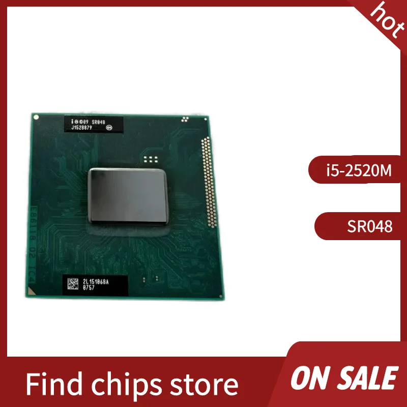 Core I5-2520M i5 2520M SR048 2.5 GHz Used Dual-Core Quad-Thread CPU Processor 3M 35W Socket G2 / rPGA988B