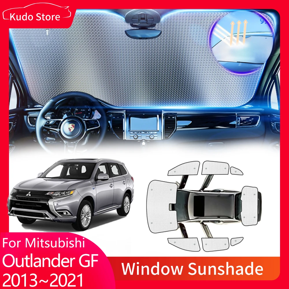 

Full Cover Sunshades for Mitsubishi Outlander GF GG ZJ ZK ZL 2013~2021 Car Accessories Front Windshield Window Curtain Visor Mat