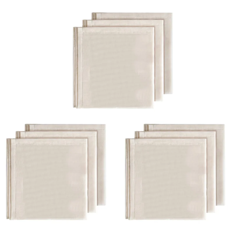 

AS94-Muslin Cloths For Cooking, 50X50cm, Grade Hemmed Cheese Cloths For Straining, Unbleached Pure Cotton Cheese Cloth 9 Pcs