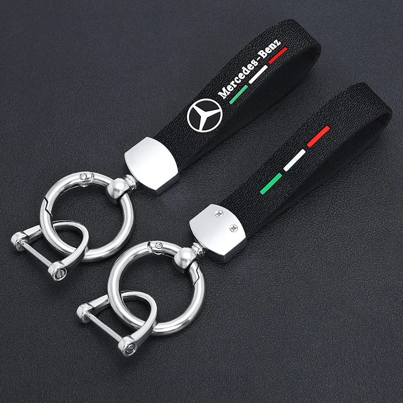 

Non-slip Car Badge Key Chain Keyring For Mercedes Benz A-Class W177 B-Class W247 C-Class W205 CLS-Class 2015-2020 Accessories