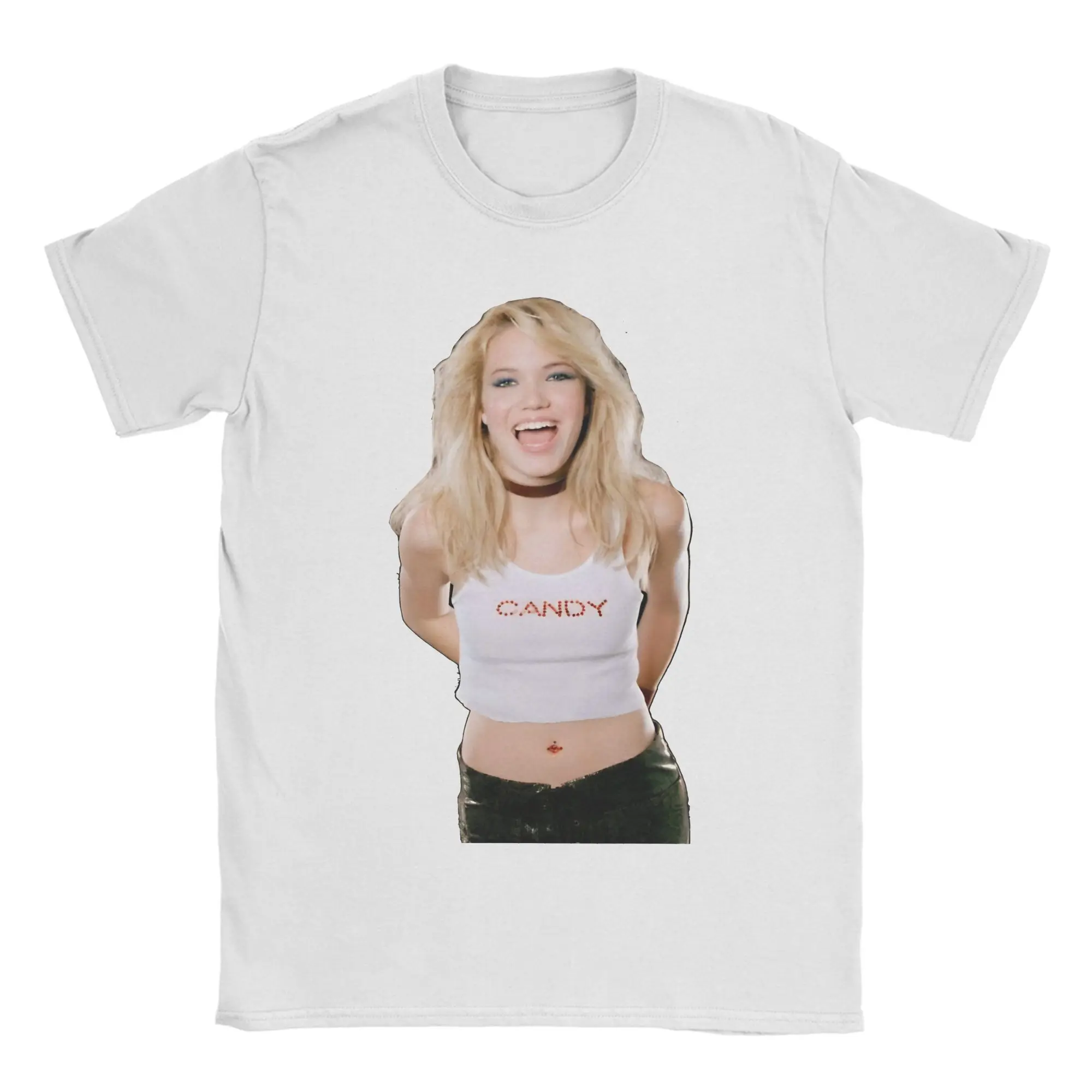 Mandy Moore - Camisetas CANDY Britneys para hombres y mujeres, camiseta vintage de algodón, camiseta con cuello redondo, ropa de manga corta