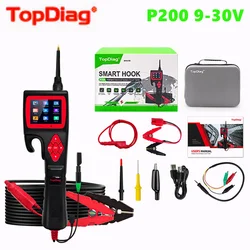 TopDiag P200 SMART HOOK Powerful Probe Automotive Electric Circuit Tester Activating Vehicle Digital Test Car Diagnostic Tool