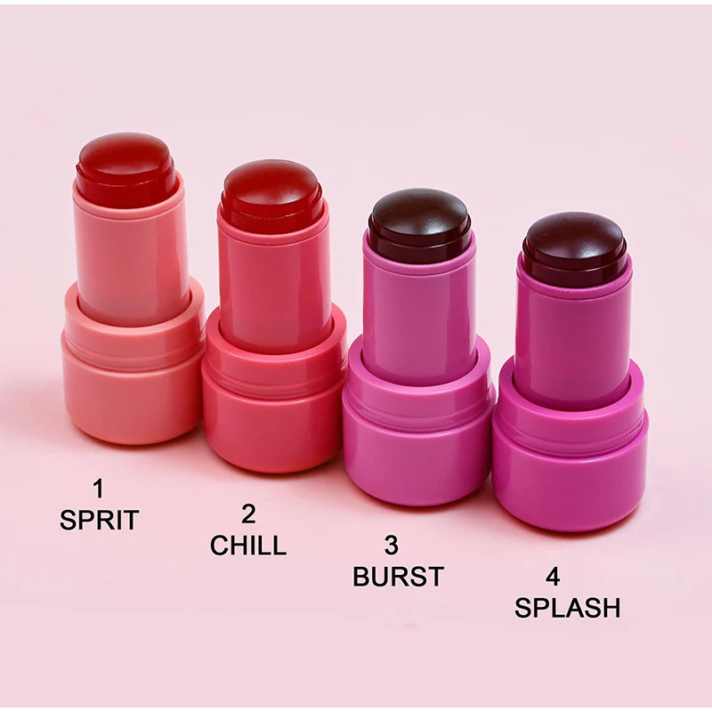 Brand Blush Jelly Batom, Brand Lipstick, Rouge, Lip, Eye Bochecha Stick, hidratante, iluminar Lipgloss, Natural Lasting, Matte, Contour Makeup, 3 em 1