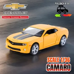 Chevrolet Camaro Pullback Car Model 1:36 Scale Replica Diecast Boutique Miniature Art Kid Boy Traffic Vehicle Figure Gift Toy