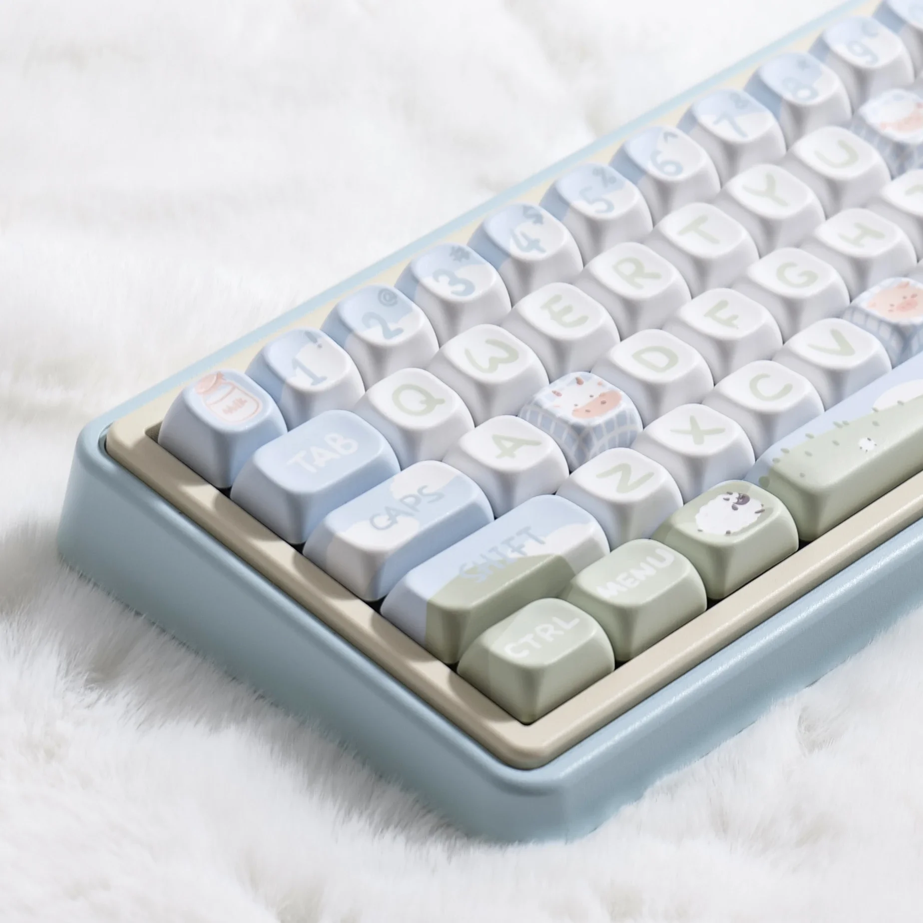 مزرعة Keycap الأصلي لطيف وطازج PBT التسامي الساخن F75 F87 F99 VGN XOA FOA MDA