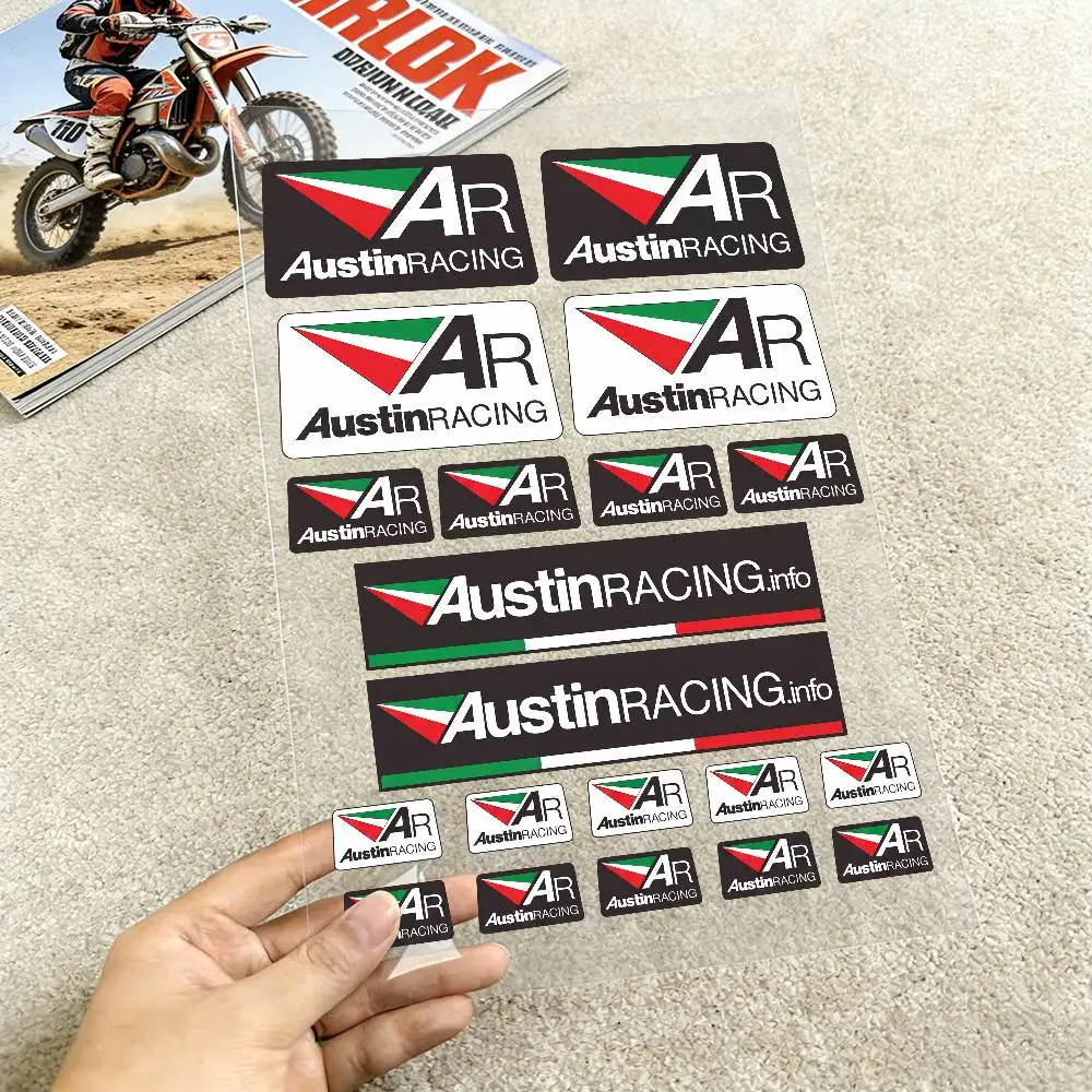 W-Au-s-ti-n Ra-c-ing Stickers Moto Sticker Auto Body Bumper Windows Motorcycle Laptop Walls Vinyl Decal Car Tuning Accessories