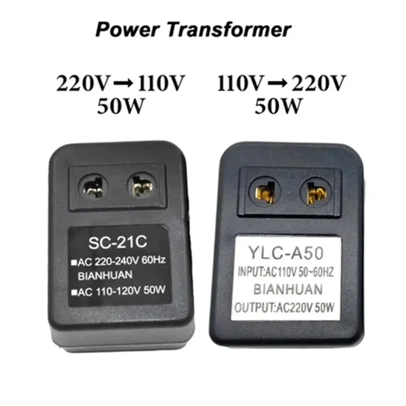 Universal Voltage Converter 50W Dual Voltage Transformer 220V 110V Regulator for Home Office International Use