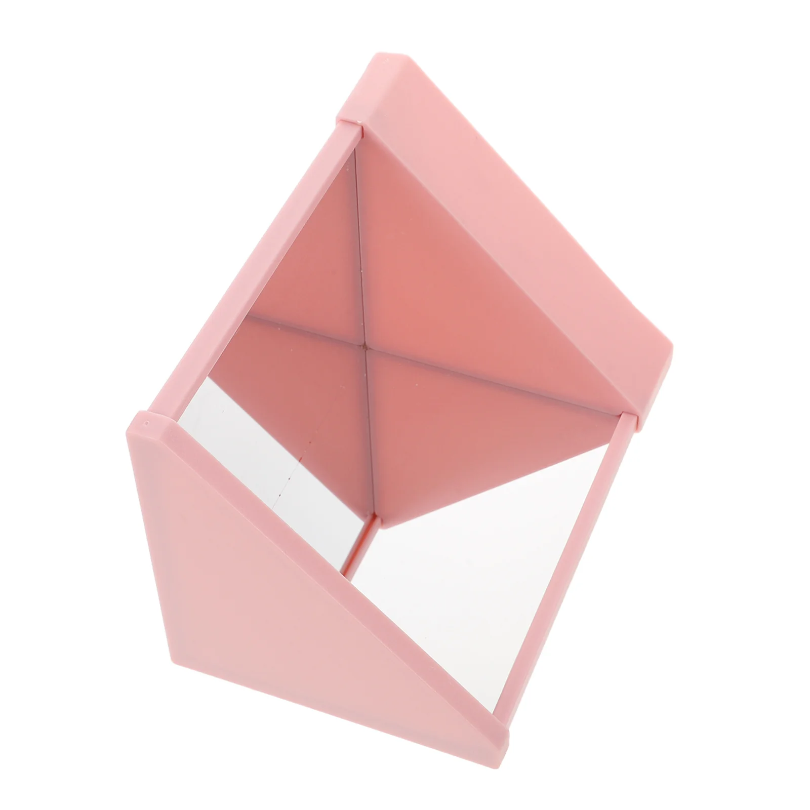True Reflection Nicht umkehrbarer Spiegel, rosa, Präzisionsglas, Make-up-Waschtisch, Schönheit, Desktop, Reise, Tischhalterung, umgekehrter Spiegel