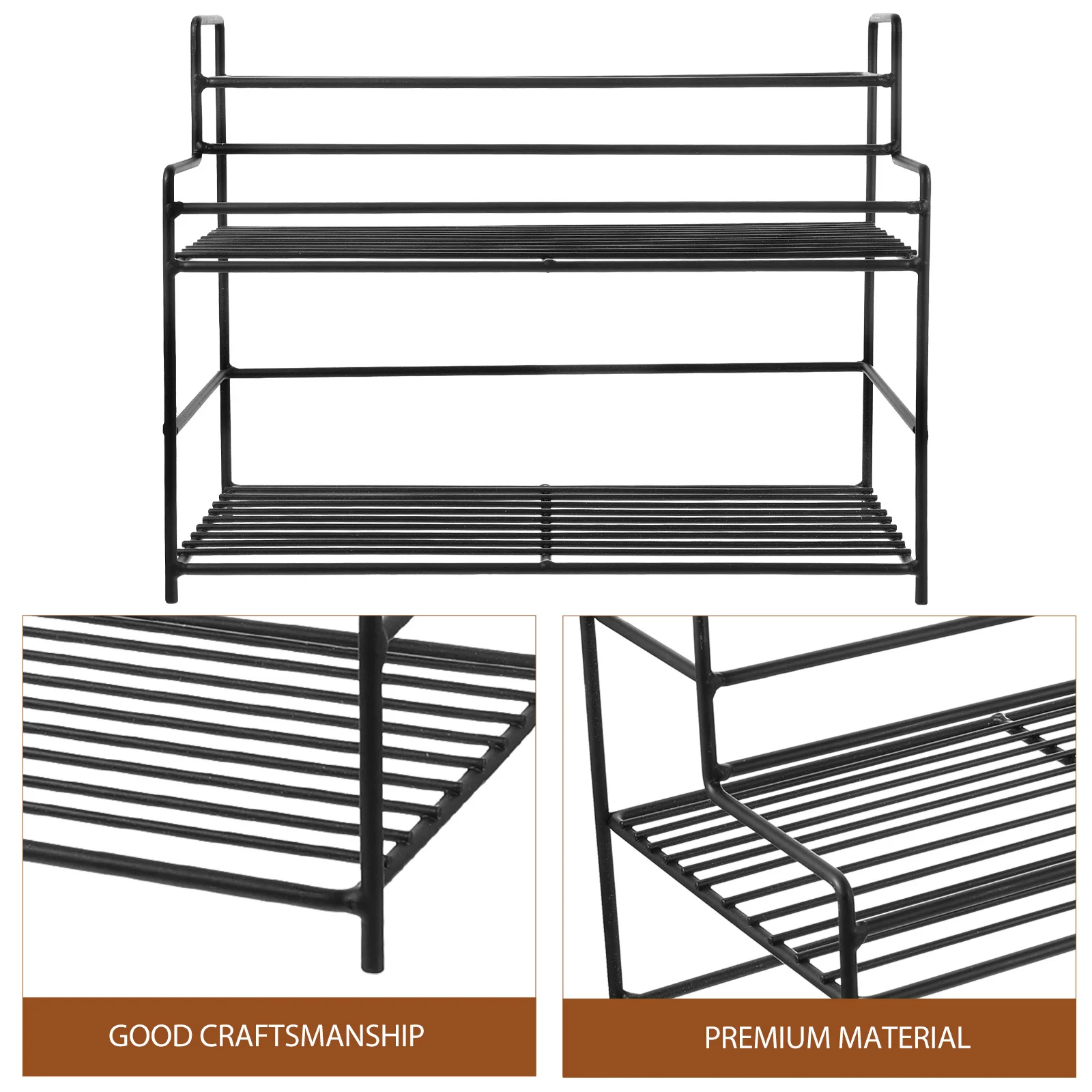 

Countertop Spice Rack Organizer Seasoning Bottle Holder Multi Purpose Kitchen Storage Shelf Strong Load Bearing