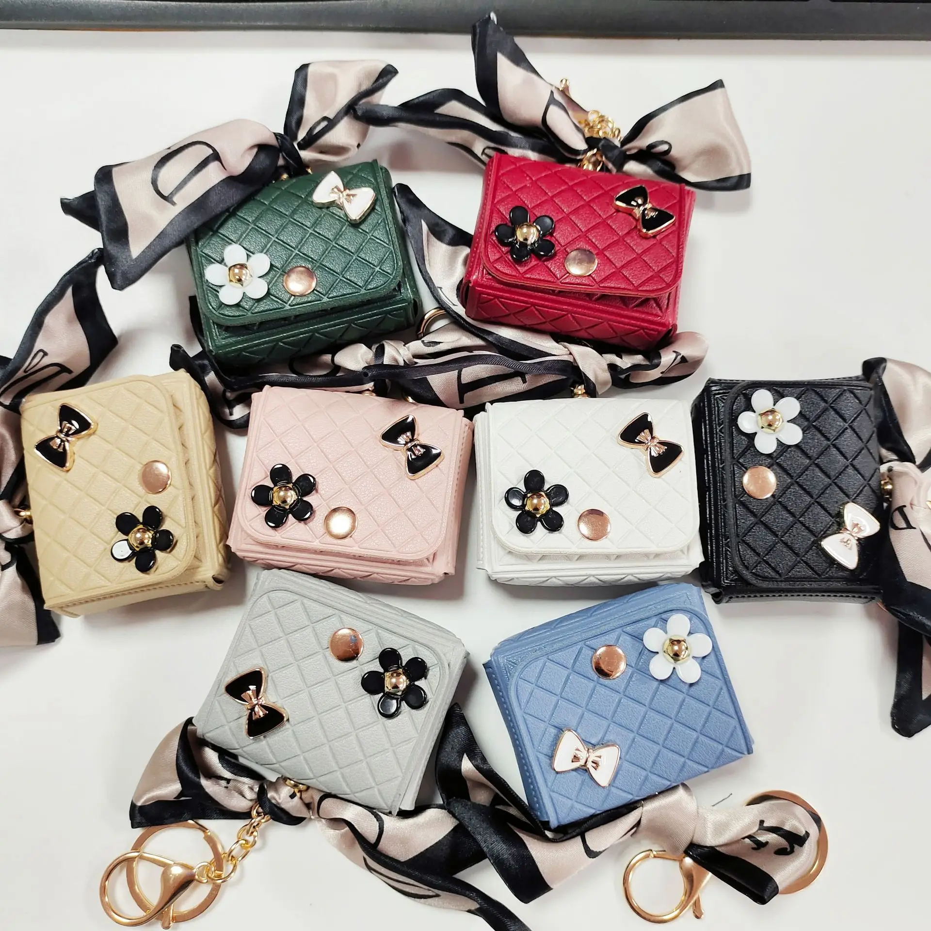 mini bag keychain Car Bag Key Holder Coin Purse Earphone Box Case Storage Handbag Women Party Gifts