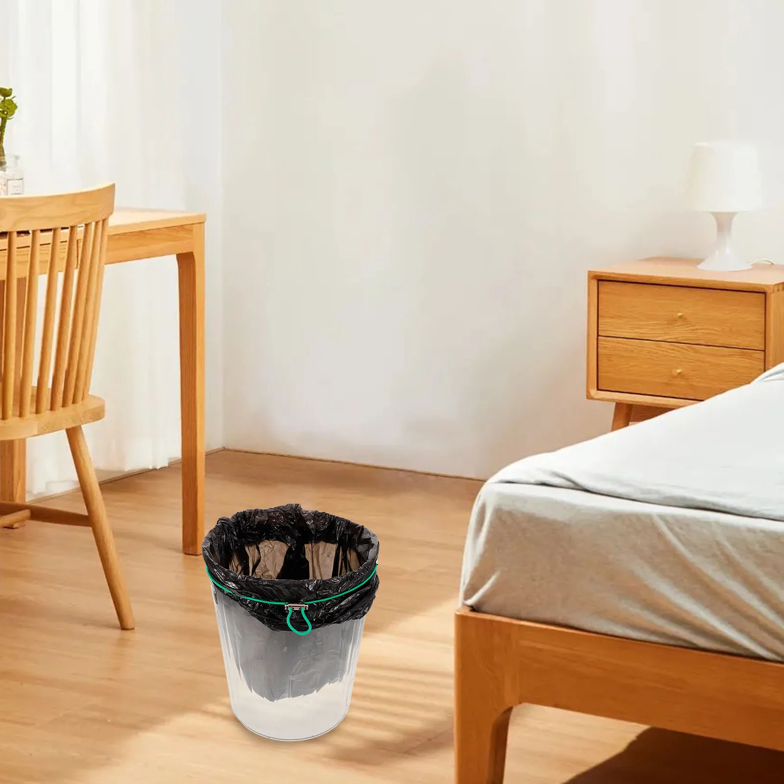 

6pcs Trash Can Fixing Ring Elastic Band for Garbage Bin Liner Strong Non Deform Kitchen Waste Bag Fasteners Adjustable Fixes