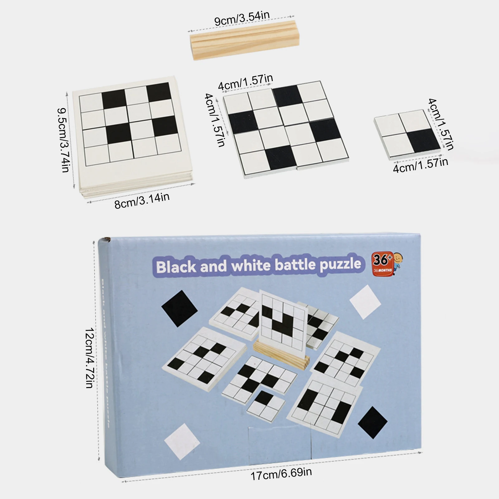 Wooden Board Game Brain Teaser Puzzle for Kids Educational Logic Training Toy Family Interactive Early Learning Gift Set view 6