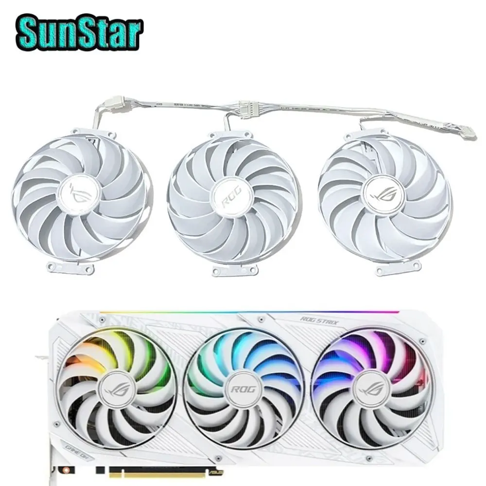 

NEW RTX3070 95MM 7PIN CF1010U12S GPU Fan replacement For ASUS ROG Strix RTX3090 3080TI 3080 3070TI 3070 White Edition OC GPU Fan