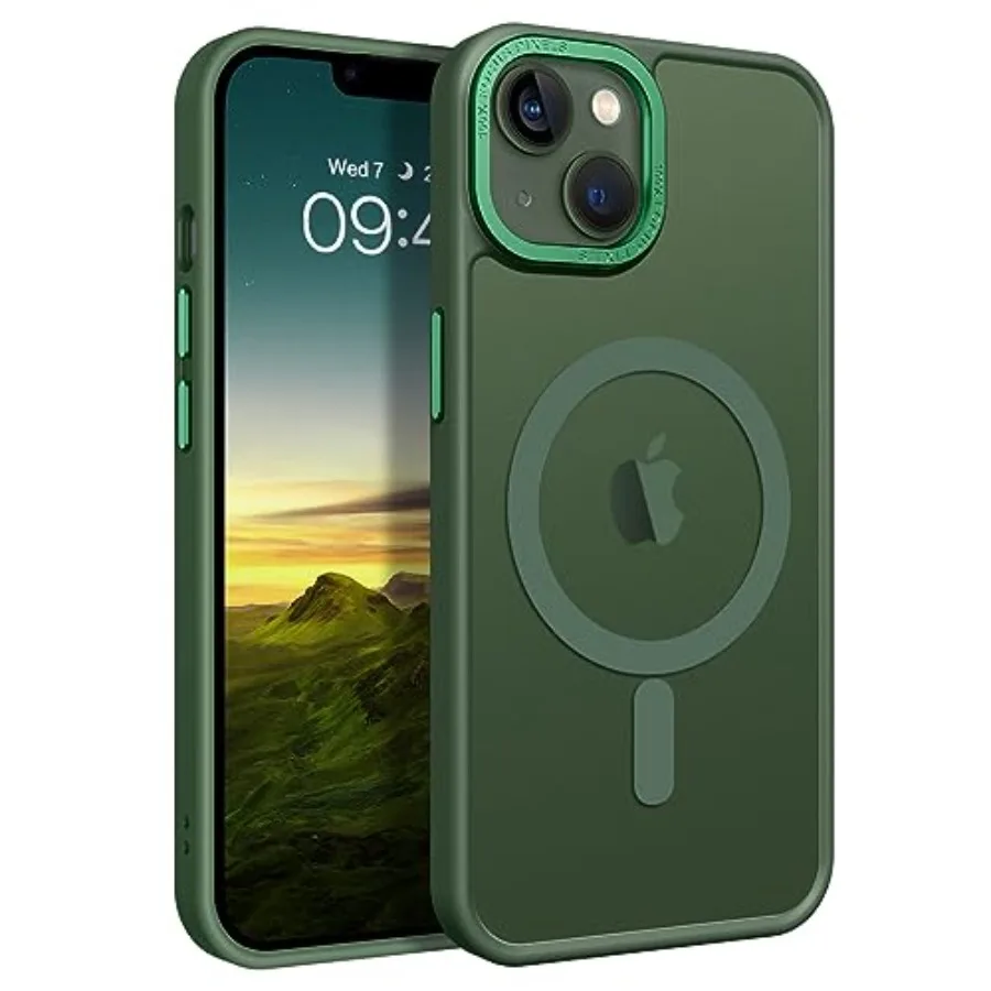

Magnetic for iPhone 13 Case iPhone 14 Case [Compatible with Magsafe] Translucent Matte Phone Case iPhone 13/14 Slim Shockproof