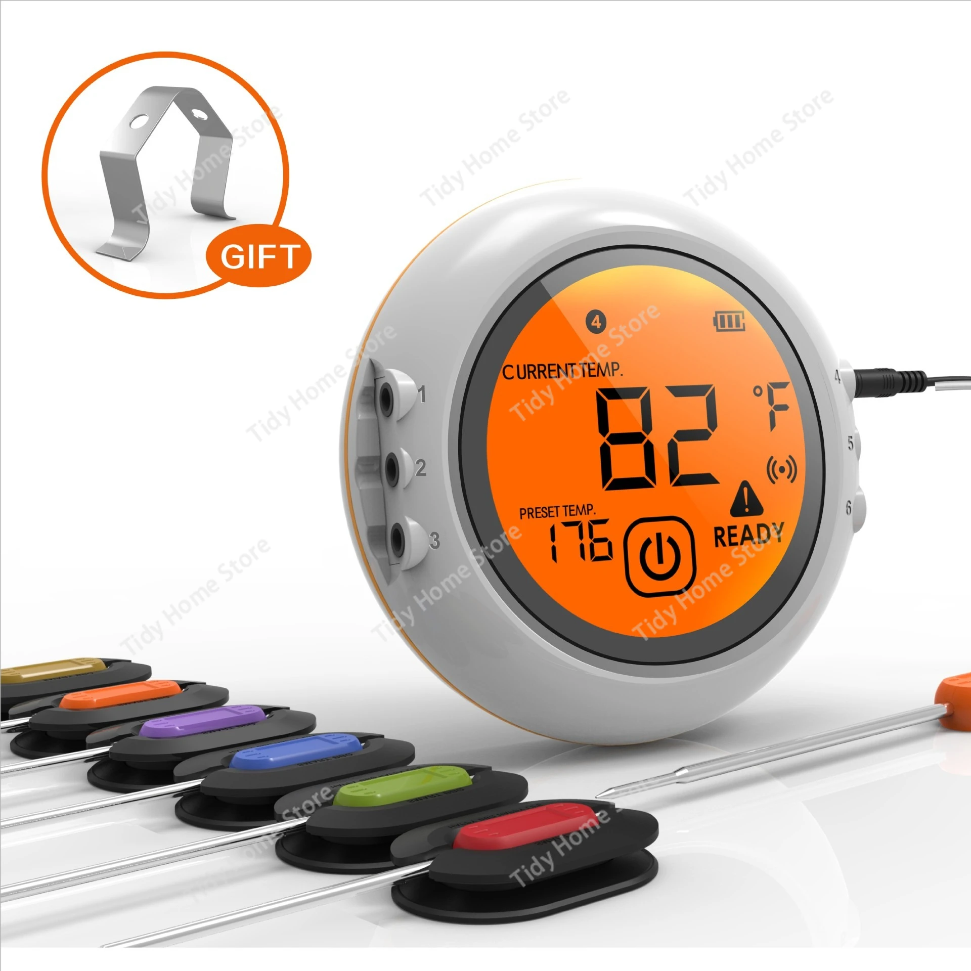 

Smart Grill Thermometer, Wireless Bluetooth Food BBQ Thermometer