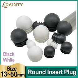 Móveis Pés Tubulação Cap End, Round Tube Insert Plug, Tabela Cadeira Leg abobadado, Tampa contra poeira, Acessórios domésticos, Dia 13mm-50mm