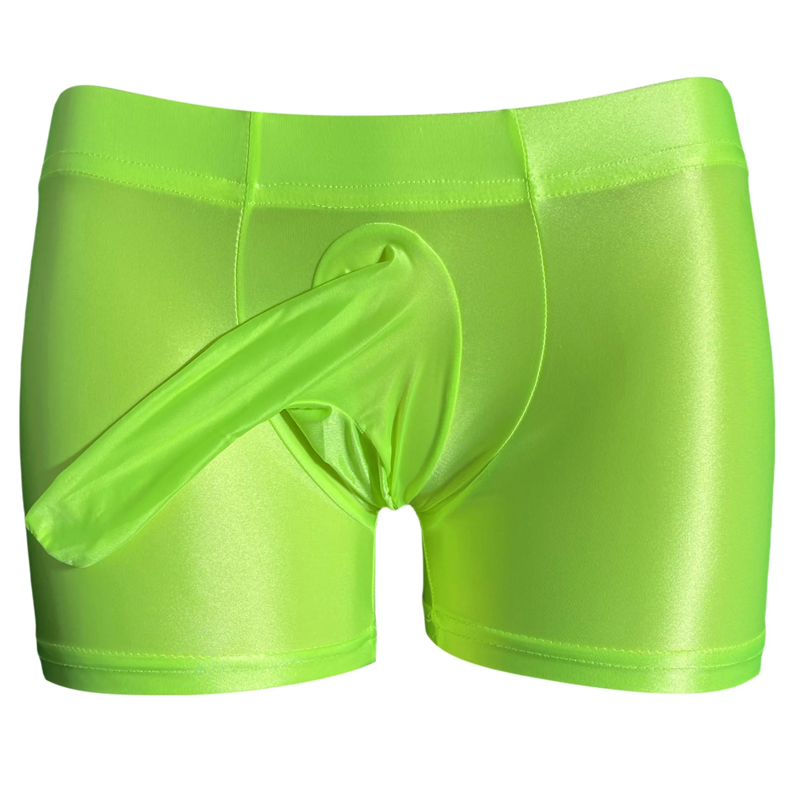 

Men's Lingerie Glossy Breathable Panties Low Rise Sheath Pouch Elephant Nose Briefs Boxer Shorts Erotic Sleepwear Loungewear