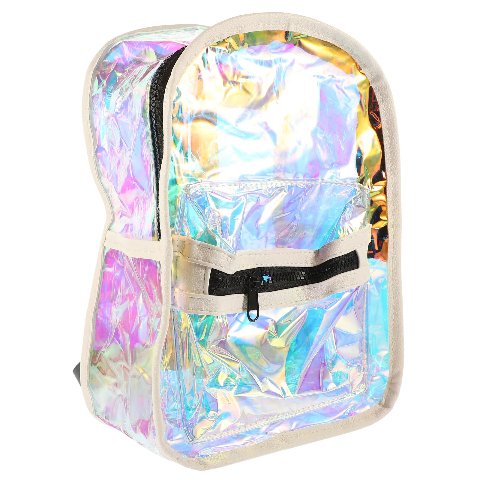 Rays Backpack Transparent School Bag Spacious Casual Travel Daypack Stylish Student White Clear Backpack Transparent School Bag