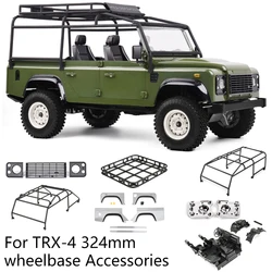 Kit de concha de caminhão captador 324, acessórios de distância entre eixos para carro crawler 1/10 rc traxxas trx4 defender axial scx10 rc4wd d90 d110 peças