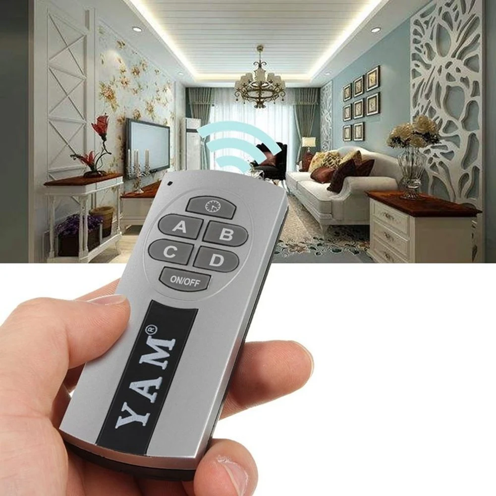 

T82C Hot Sale-Yam Digital Wireless Wall Switch Splitter Box + Remote Control 4 Port Way Light Lamp