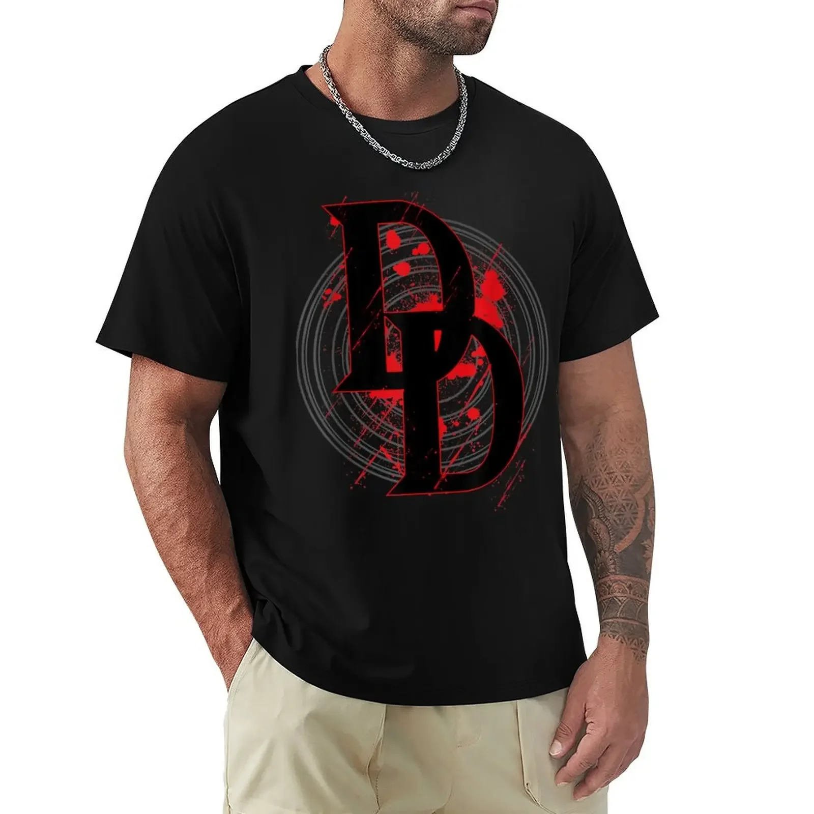 

Daredevil DD Logo Vortex Red Rain T-Shirt shirts graphic tees graphic t shirts boys animal print outfits for men