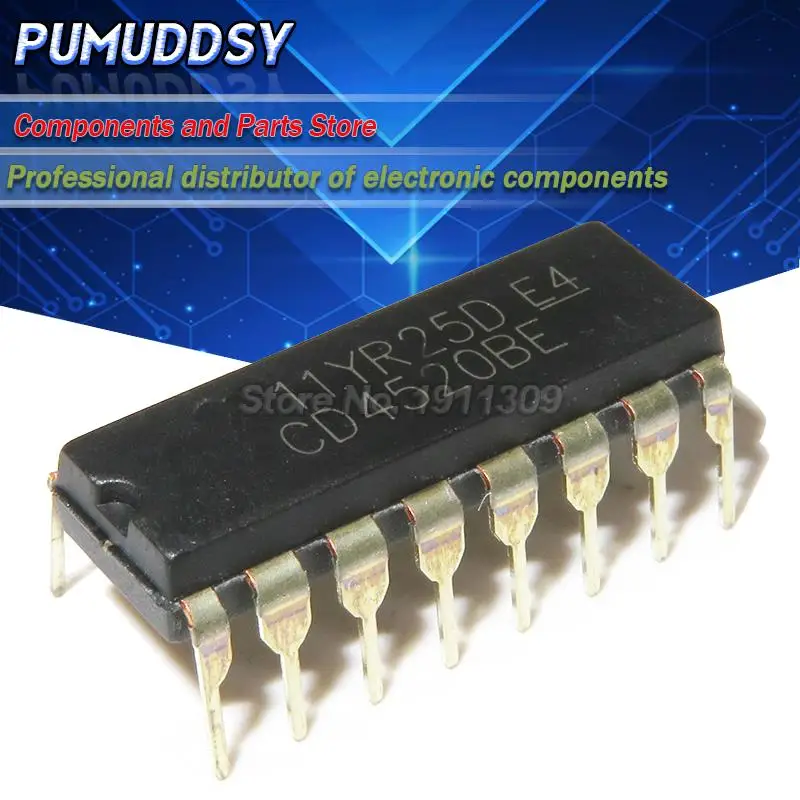 10PCS CD4520 CD4520BE DIP-16 dual 4-bit binary counter