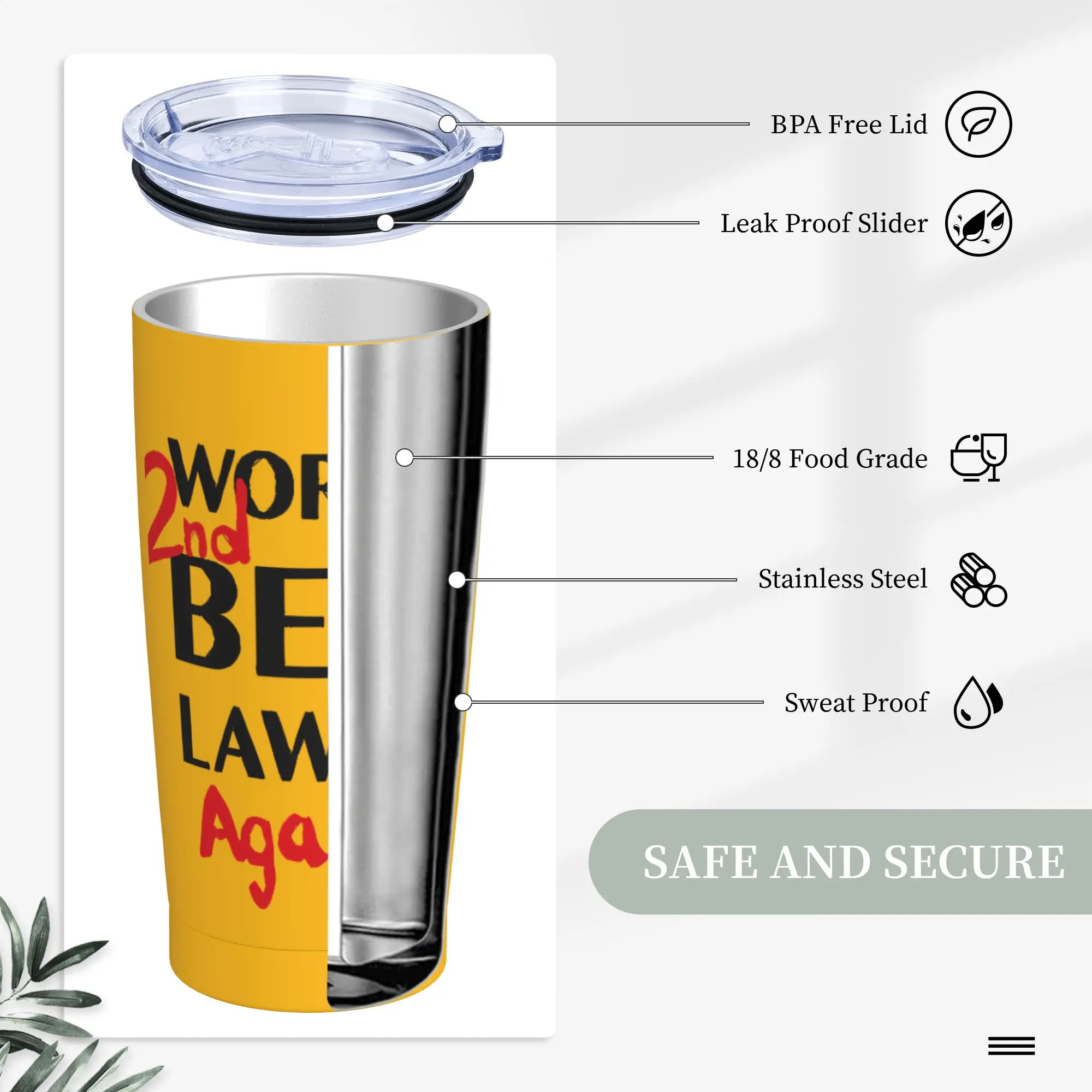 Better Call Saul Insulated Tumbler with Straws Lid Breaking Bad Vacuum Coffee Mugs Double Wall Hot Cold Drink Cup, 20oz view 3