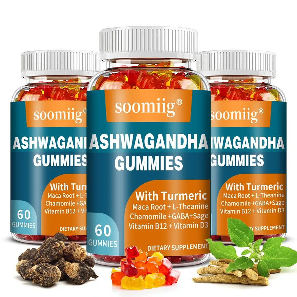 Extra Strength 2000mg Ashwagandha Gummies, Adaptogen Gummy Bears, Stress Relief, Mood Balance, Deep Sleep & Immune Support