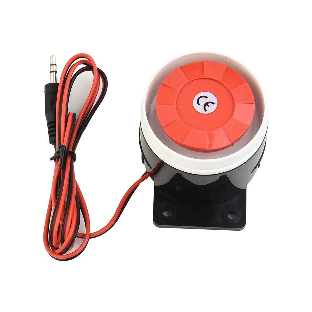 120dB Loud Wired Indoor Siren Alarm 12V DC with Piezoelectric Electronic Buzzer and 3 8KHz Frequency for Security