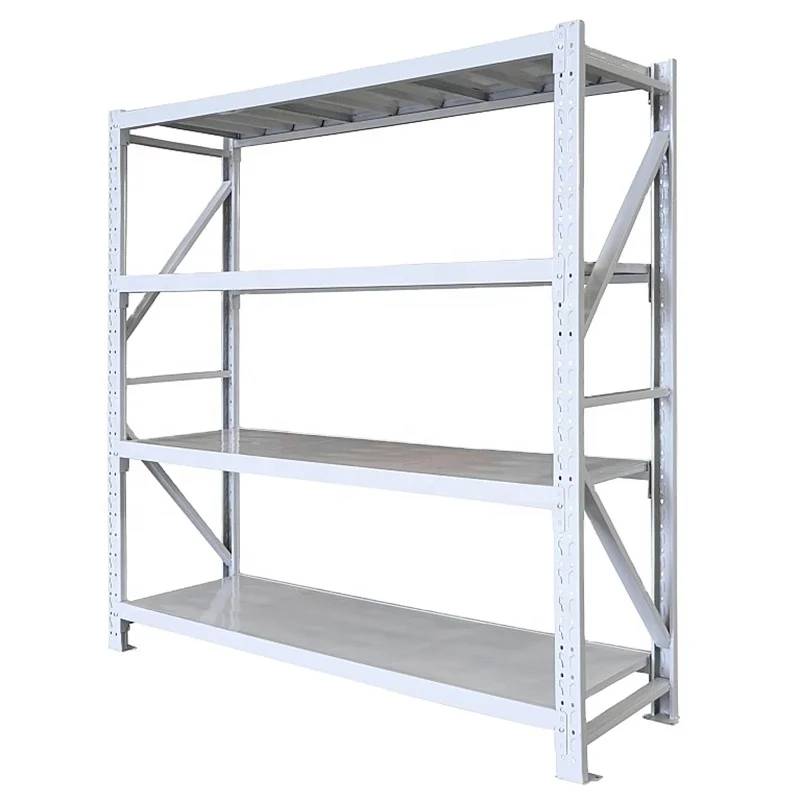 Industrial stacking heavy duty long span shelving estanteria storage metal shelf rack for warehouse