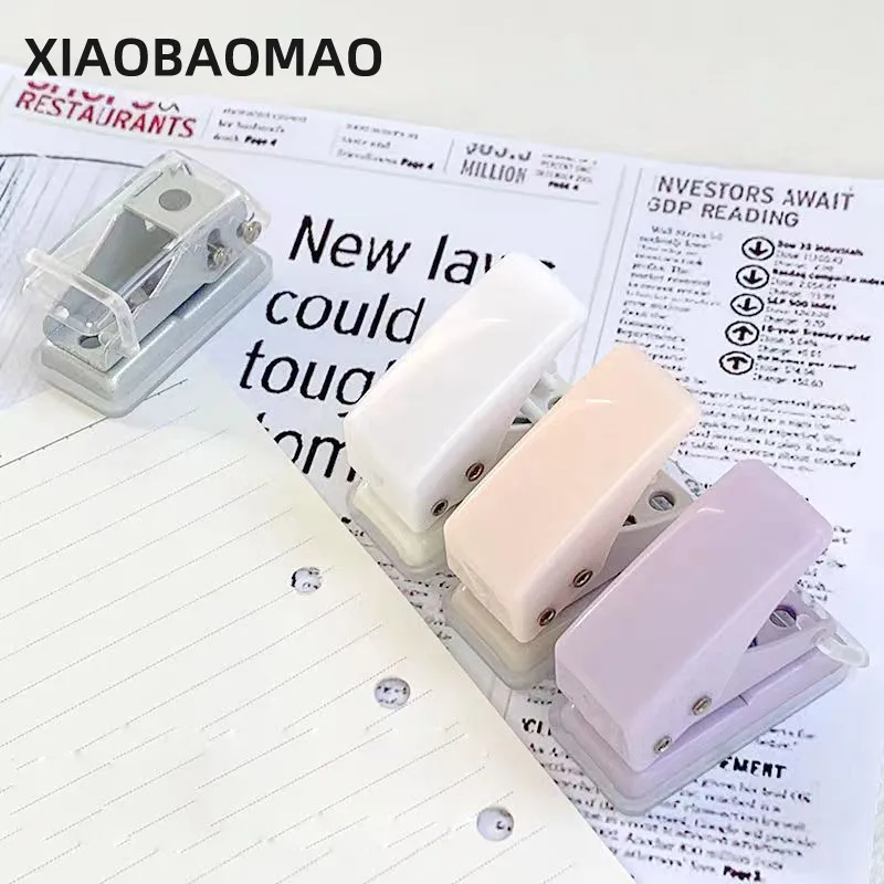 Single Ring Mini Hole Punch 1 Hole Cute Paper Punch Portable Round Hole Puncher Kawaii Office School Binding Supplies Stationery