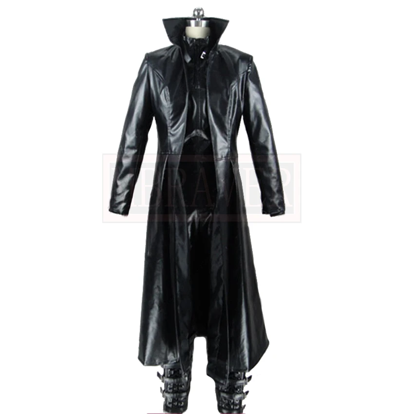 Underworld 4 Awakening Selene Cosplay Costume Women Pleather Winter Black Long Trench Pants