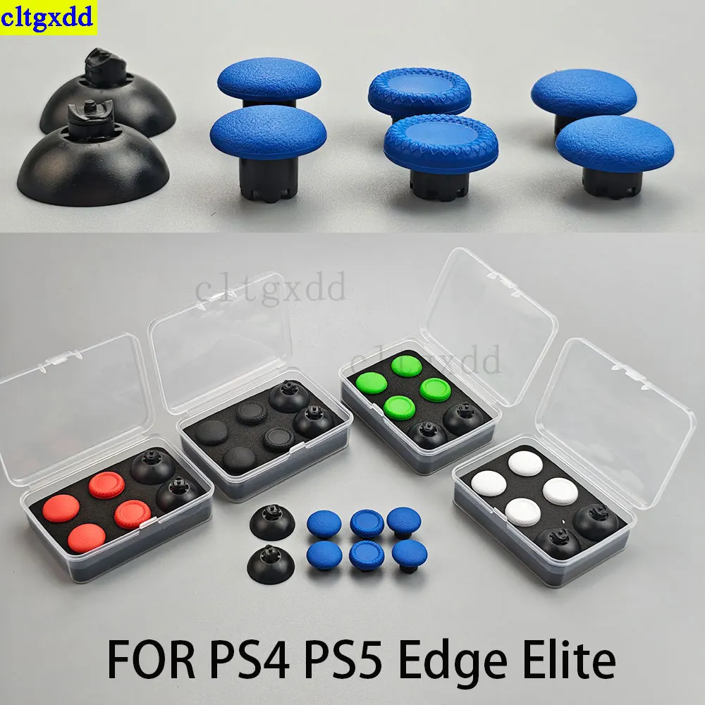 Cltgxdd1 Set FOR PS4 PS5 Edge Elite Controller Metal Analog Stick Cover, High and Low Joystick Cover, Paddle Back Button