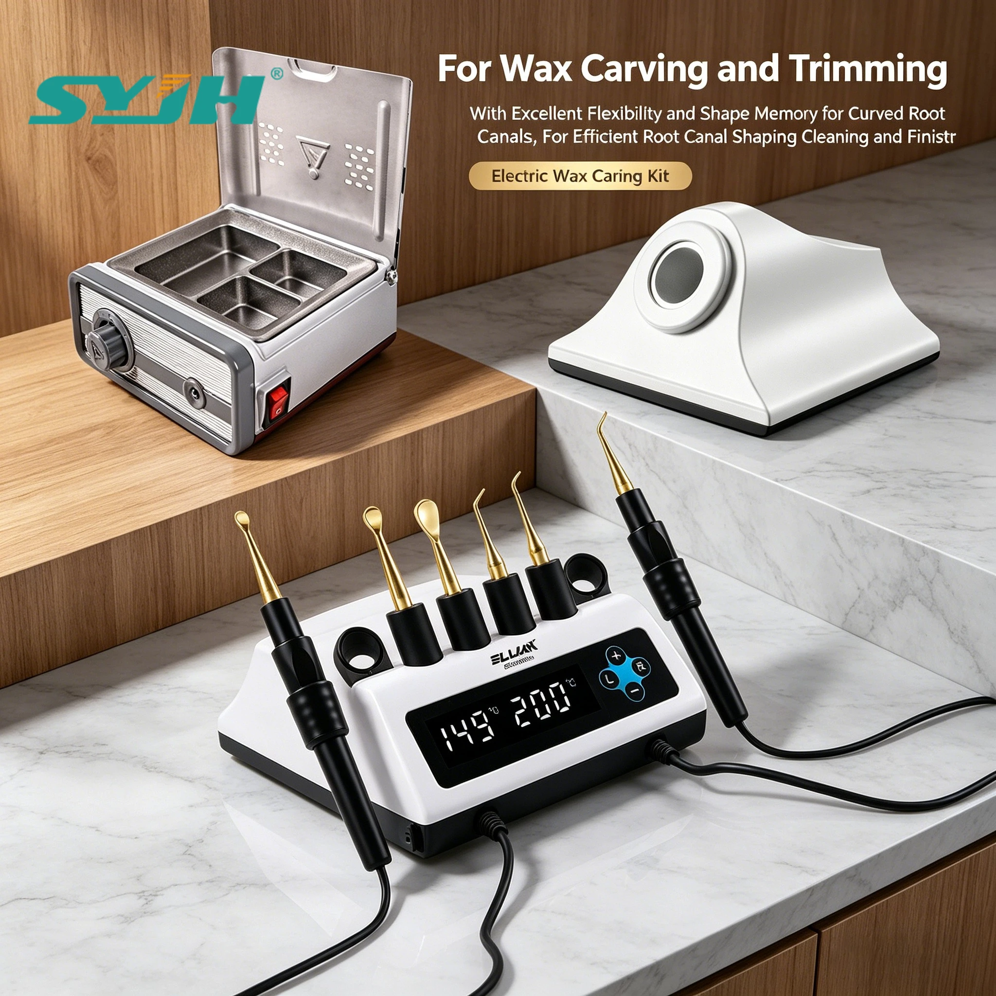 Dental Electric Waxer Engraving Machine Wax Dipping Heater & Wax Knife Heater for Carving and Molding Wax Patterns Dentist Tools