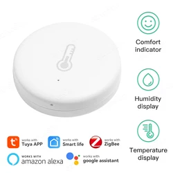 ZigBee Temperature and Humidity Sensor for Tuya SmartLife APP Remote Control Real Time Monitor Work with Alexa Google Smart Home